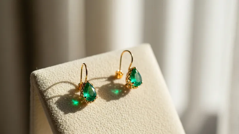 Boucles Doreilles Emeraude Entre Chic Et Audace